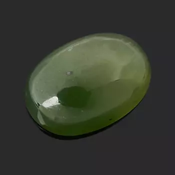 Кабошон нефрит зеленый 10*14 мм