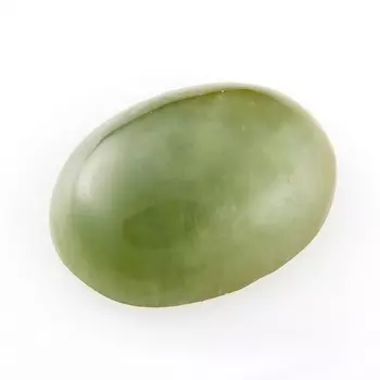 Кабошон нефрит зеленый 12*16 мм