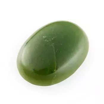 Кабошон нефрит зеленый 12*16 мм