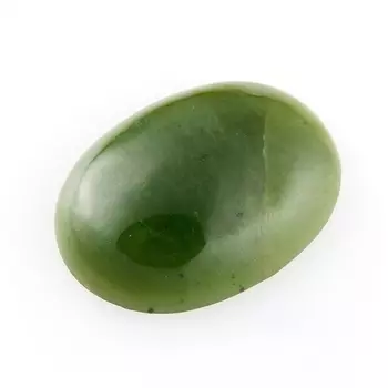 Кабошон нефрит зеленый 12*16 мм