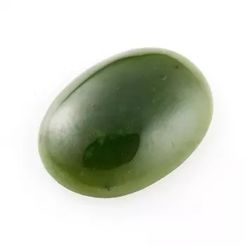 Кабошон нефрит зеленый 12*16 мм