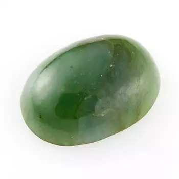 Кабошон нефрит зеленый 12*16 мм