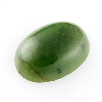 Кабошон нефрит зеленый 12*16 мм