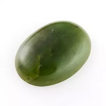 Кабошон нефрит зеленый 12*16 мм