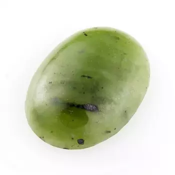 Кабошон нефрит зеленый 12*16 мм