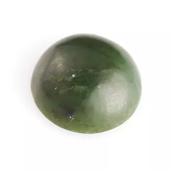 Кабошон нефрит зеленый 12 мм