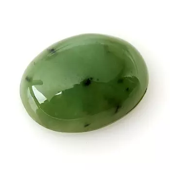 Кабошон нефрит зеленый 14,5*19,5 мм (1 шт)