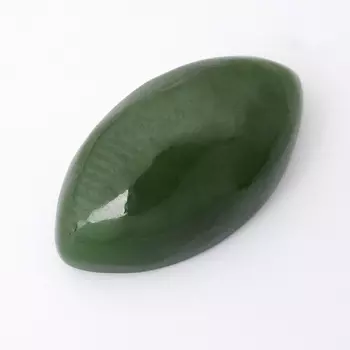 Кабошон нефрит зеленый 9*16 мм