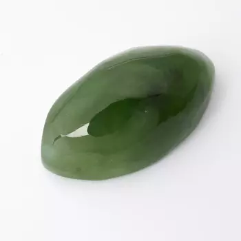 Кабошон нефрит зеленый 9*16 мм