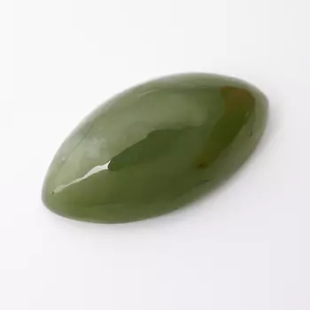 Кабошон нефрит зеленый 9*16 мм