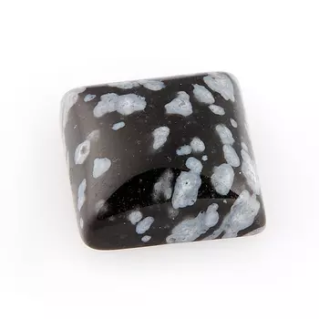 Кабошон обсидиан снежный 10*10 мм