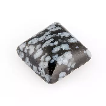 Кабошон обсидиан снежный 10*10 мм