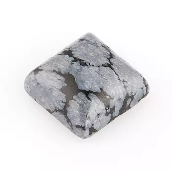 Кабошон обсидиан снежный 10*10 мм