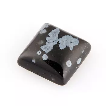 Кабошон обсидиан снежный 10*10 мм