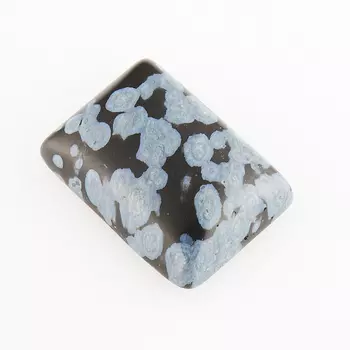 Кабошон обсидиан снежный 10*14 мм