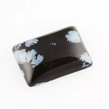Кабошон обсидиан снежный 10*14 мм