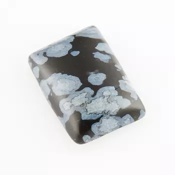 Кабошон обсидиан снежный 10*14 мм