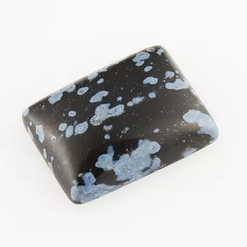 Кабошон обсидиан снежный 10*14 мм