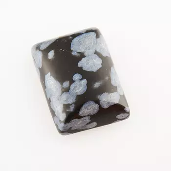 Кабошон обсидиан снежный 10*14 мм