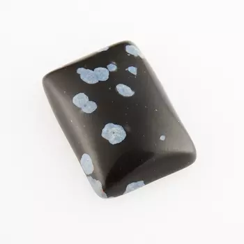 Кабошон обсидиан снежный 10*14 мм