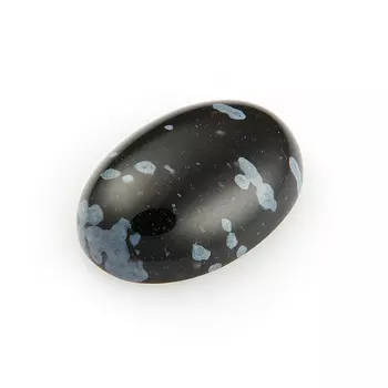 Кабошон обсидиан снежный 10*14 мм