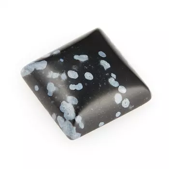 Кабошон обсидиан снежный 12*12 мм