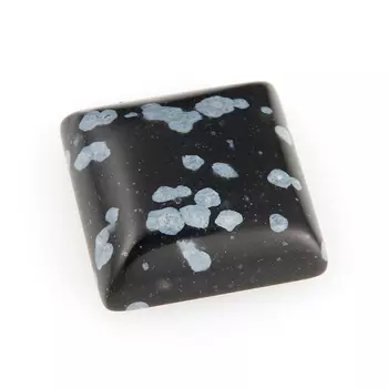 Кабошон обсидиан снежный 12*12 мм