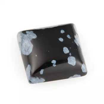 Кабошон обсидиан снежный 12*12 мм