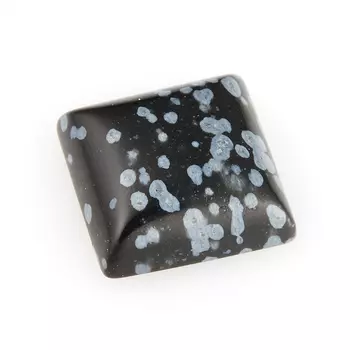 Кабошон обсидиан снежный 12*12 мм