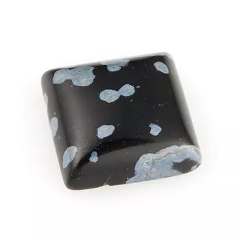 Кабошон обсидиан снежный 12*12 мм