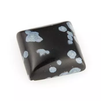 Кабошон обсидиан снежный 12*12 мм