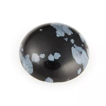 Кабошон обсидиан снежный 12 мм