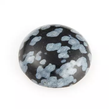Кабошон обсидиан снежный 12 мм