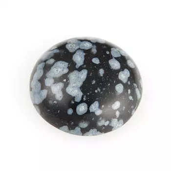 Кабошон обсидиан снежный 12 мм