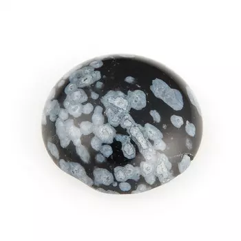 Кабошон обсидиан снежный 12 мм