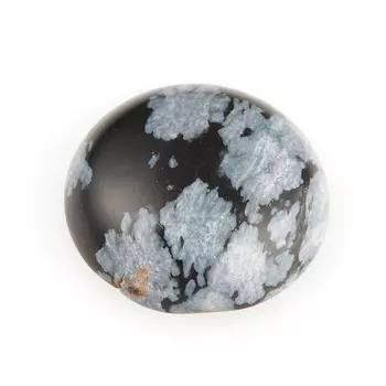 Кабошон обсидиан снежный 12 мм
