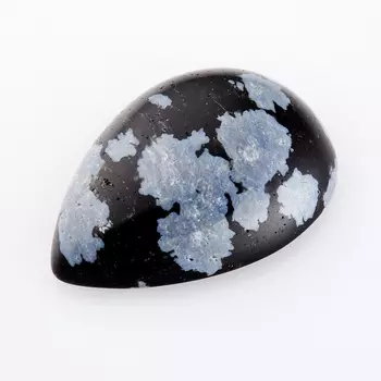 Кабошон обсидиан снежный 13*18 мм