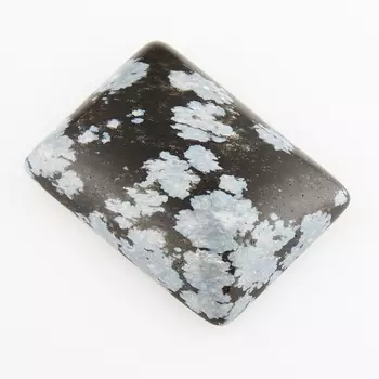 Кабошон обсидиан снежный 15*20 мм