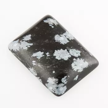 Кабошон обсидиан снежный 15*20 мм