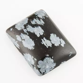 Кабошон обсидиан снежный 15*20 мм