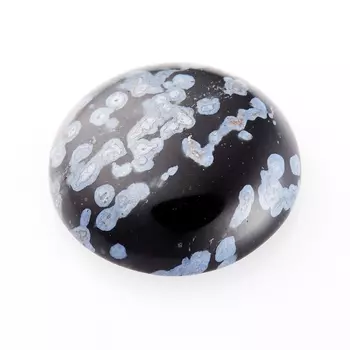 Кабошон обсидиан снежный 15 мм