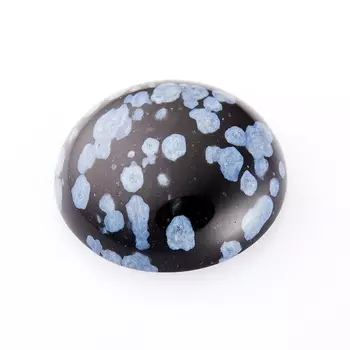 Кабошон обсидиан снежный 15 мм