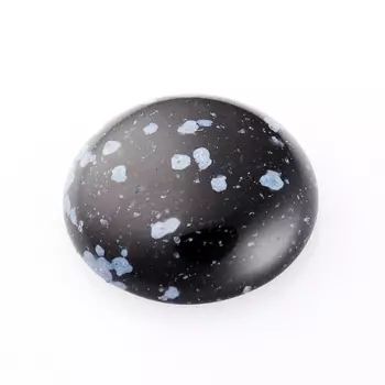 Кабошон обсидиан снежный 15 мм