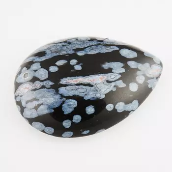 Кабошон обсидиан снежный 18*25 мм