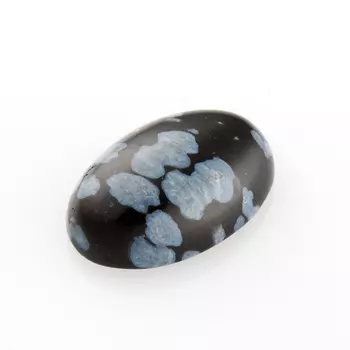Кабошон обсидиан снежный 8*12 мм