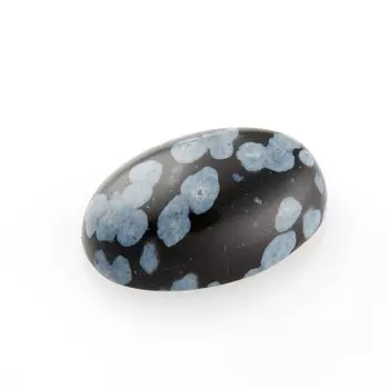 Кабошон обсидиан снежный 8*12 мм