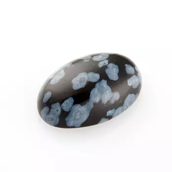 Кабошон обсидиан снежный 8*12 мм