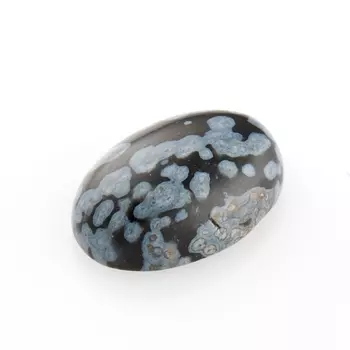 Кабошон обсидиан снежный 8*12 мм