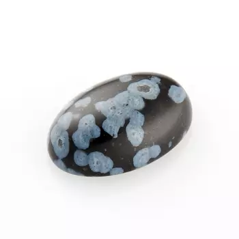 Кабошон обсидиан снежный 8*12 мм