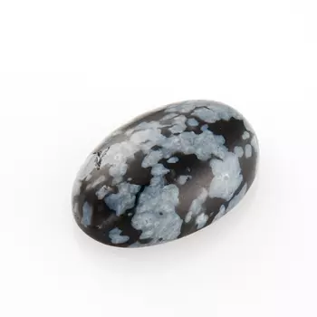 Кабошон обсидиан снежный 8*12 мм